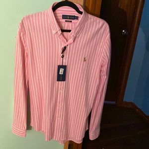 Ralph Lauren pink button up.